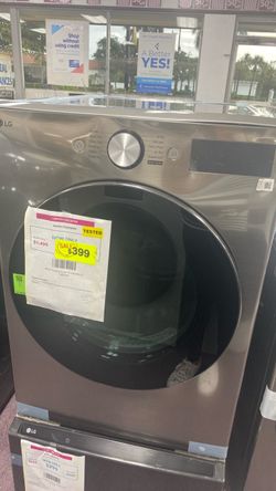 LG 7.4 cu. Ft. Vented Smart Stackable Dryer in Graphite Steel with TurboSteam
