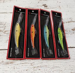 RENOSKY RHS60-DRM Deep Plug Crankbait Lure Lot 4 NOS USA Vintage