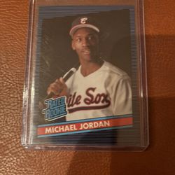 1990 Rated Rookie Michael Jordan Baseball Card Chicago White Sox 