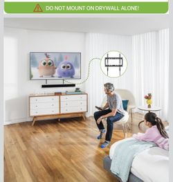 USX MOUNT Fixed TV Wall Mount with Low Profile for Most 26-55 Inch LED, LCD and Flat Screen TVs, TV Mount