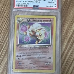 Light Arcanine 1st Ed PSA 8