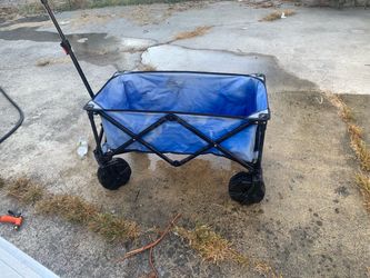 Folding Utility Wagon Cart with All-Terrain Wheels
