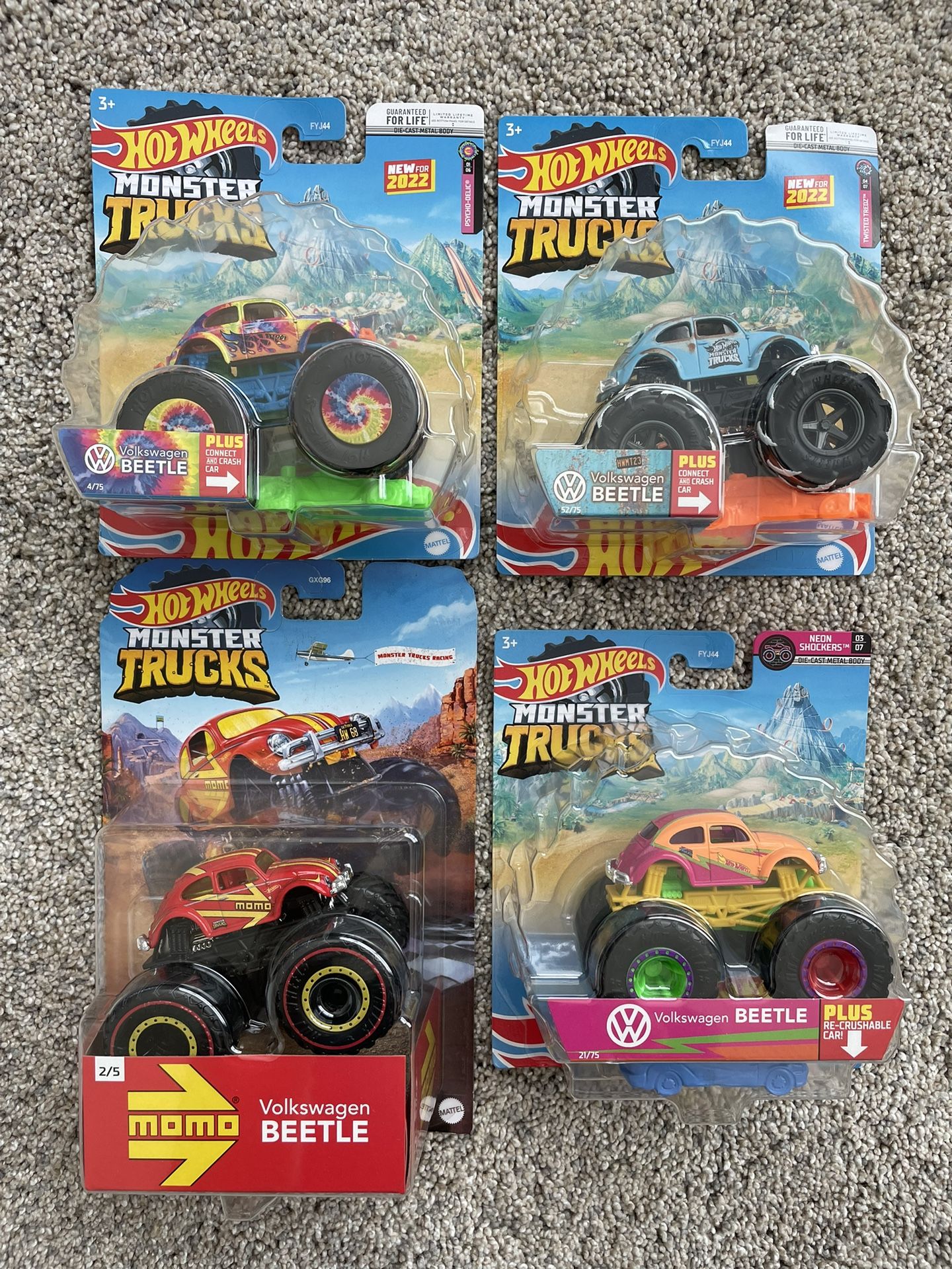 Hot Wheels Monster Truck Volkswagen Beetle VW Bug Momo