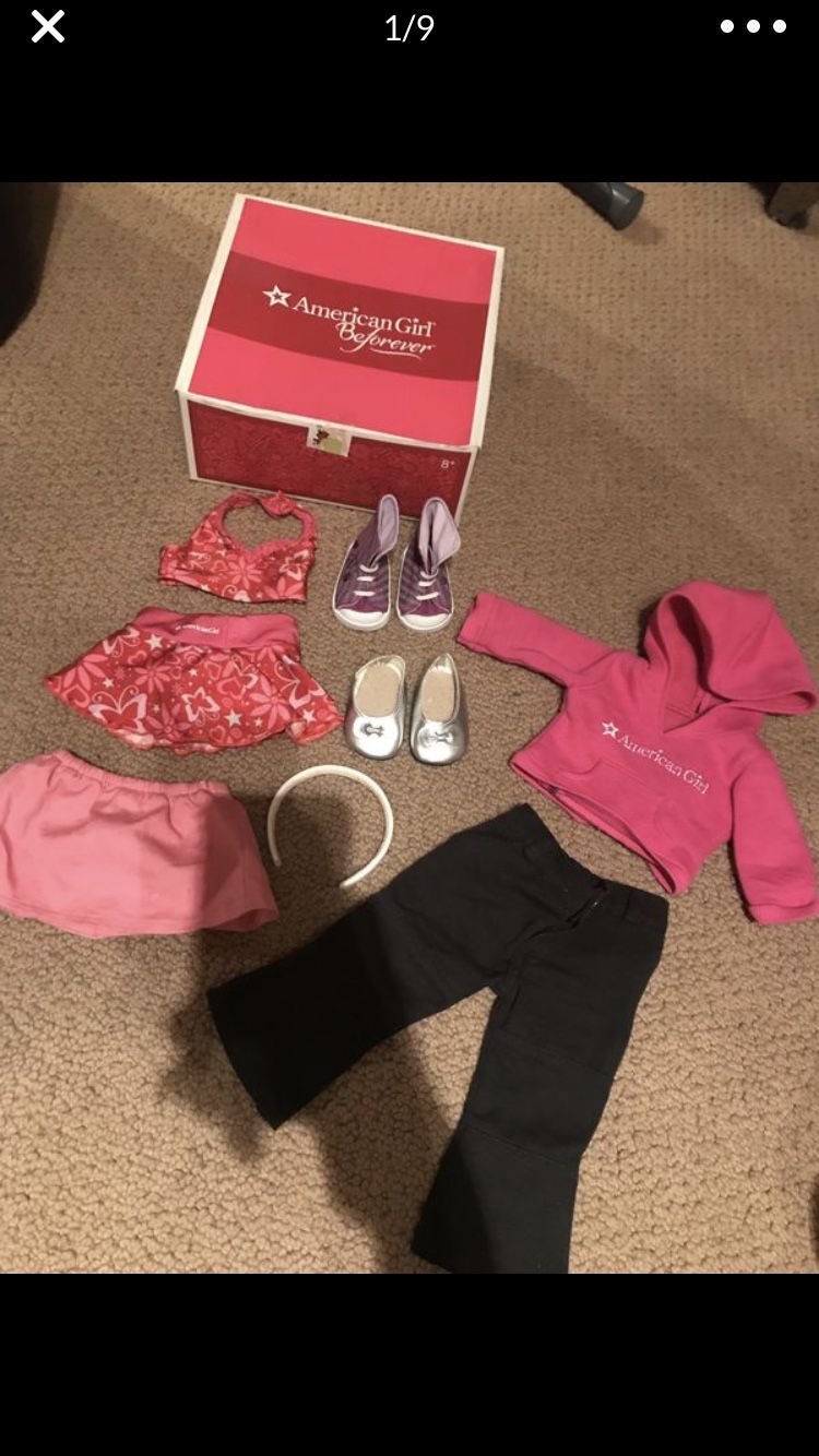 American Girl clothes and shoe set in Box