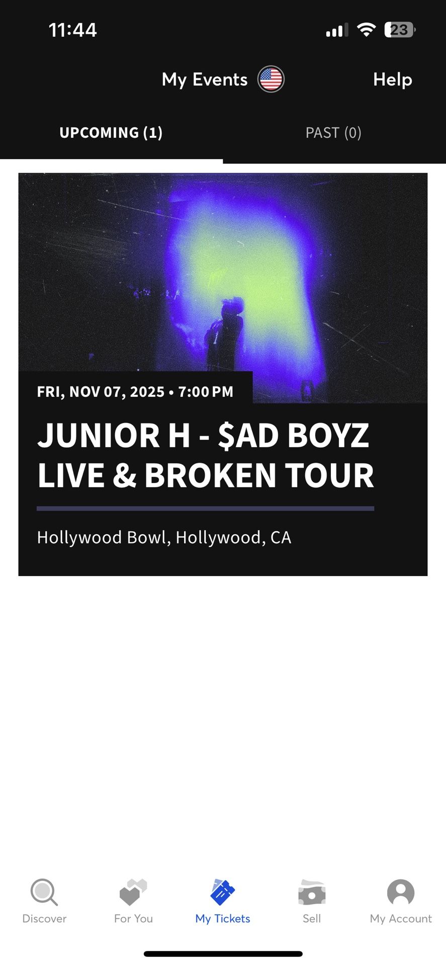 JUNIOR H CONCERT TICKETS 