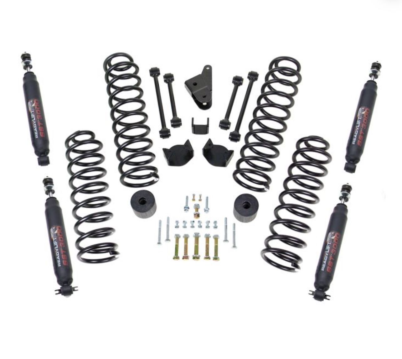 ReadyLift 4" COIL SPRING LIFT KIT WITH SHOCKS - JEEP JK WRANGLER 4WD 2007-2018