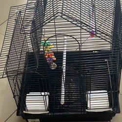 Bird Cage with toys ($40.00) LAST CHANCE WE MOVE SOON 