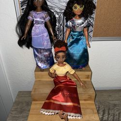 Disney Encanto Dolores, Isabela And Mirabel Madrigal 11 Inch Dolls Lot Of 3