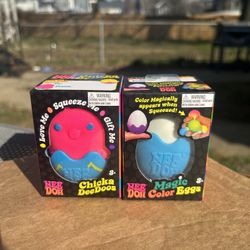 2 Pack NeeDoh Magic Color Eggs & Chicka Dee Doos Squishy Toy Lot PICK THE Set
