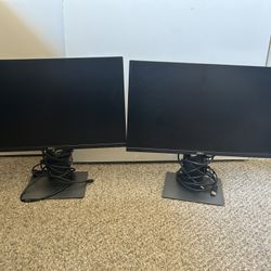 TWO TWIN DELL MONITOR 24 Inch Standard