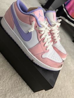 Air Jordan 1 Low Pink Purple Sneakers