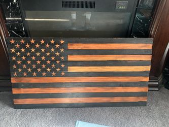 Home Made Custom Wooden American Flag 