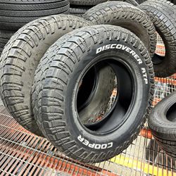 4x Cooper AT 10PLY tires LT275/70R18 85% TREAD 