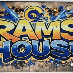 Los Angeles Rams Metal License Plate