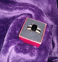 Black CZ gemstone Ring