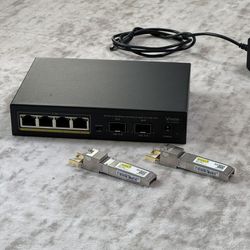 2.5G Ethernet Switch + 2x 10G SFP+ RJ45 Modules (Vimin + 10Gtek)