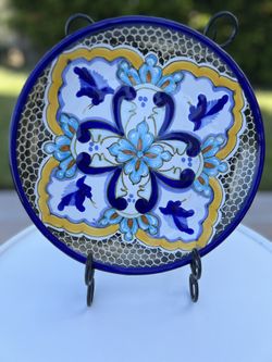Decorative Ceramic Plate 10” Puebla MX Talavera