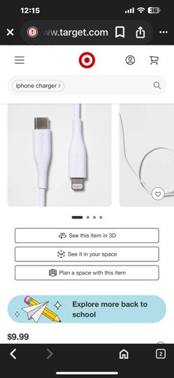 Heyday Lightning to USB-C Fast Charging Cable
