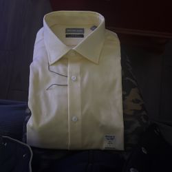 New Men’s Michael Kors Dress Shirt Yellow 
