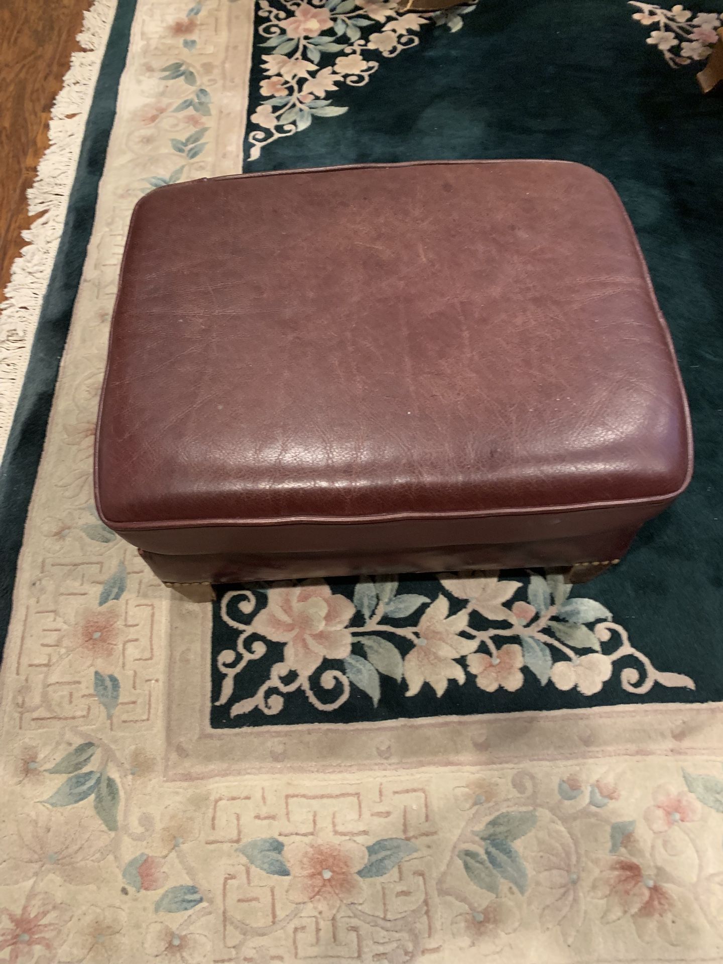 Genuine Leather Footstool 