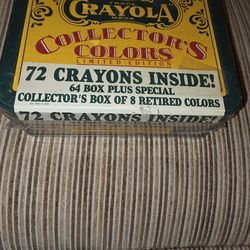 New unopened  Vtg UN- pened/New Crayola 1991 Collectors Colors Limited Edition Tin 72 Crayons