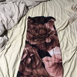 Long Dress With Flower Design 