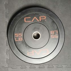 CAP Barbell Rubber Olympic Bumper Plates 55lbs