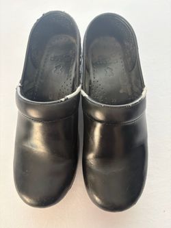 Dansko Professional Black Leather Clogs