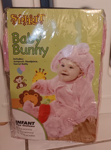 LIKE NEW Easter "Baby Bunny" size 0-6 months infant pink rabbit costume $10 FIRM