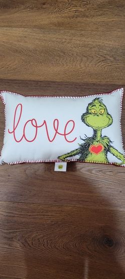 Grinch Valentines Pillow
