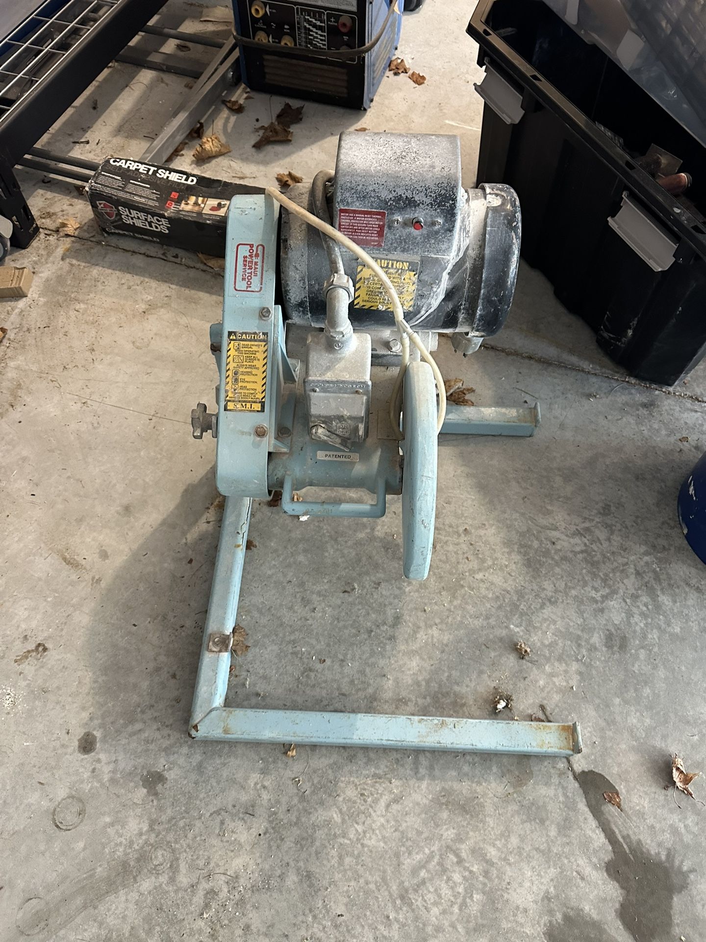 Old School Tile/masonry Saw w/ Stand Tub And Slide.