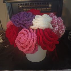 Handmade By Me Crocheted Roses