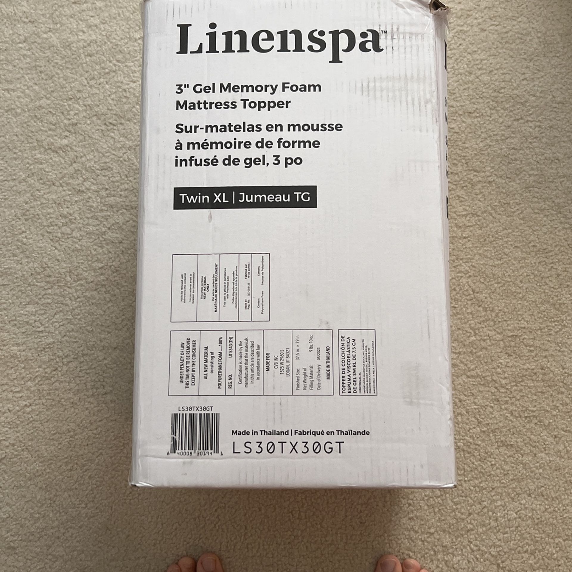 LINENSPA Memory Foam Mattress Topper