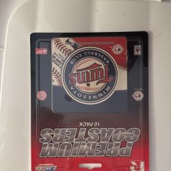 2 X Minnesota Twins Premium Coaster 10 Packs (20) Total 