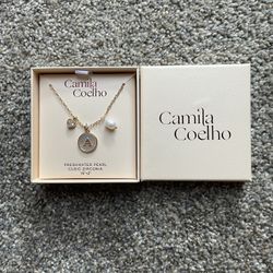 Camila Coelho Gold Initial A Necklace