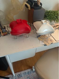 Art Deco warmer serving bowls