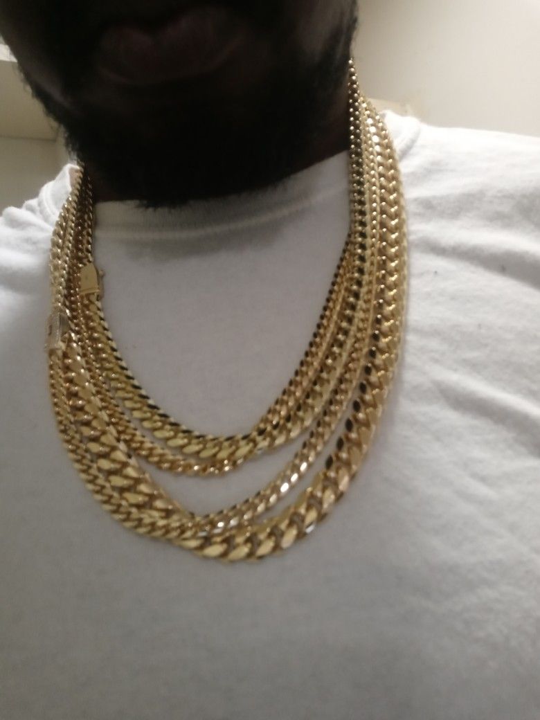 Stainless Steel Cuban Link Chains 6mm 8mm 10mm 12mm Available 60 Each