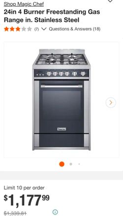 24" Gas Range