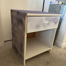 Awesome Nightstand I Spray Painted Sparkly Purple Big Drawer 