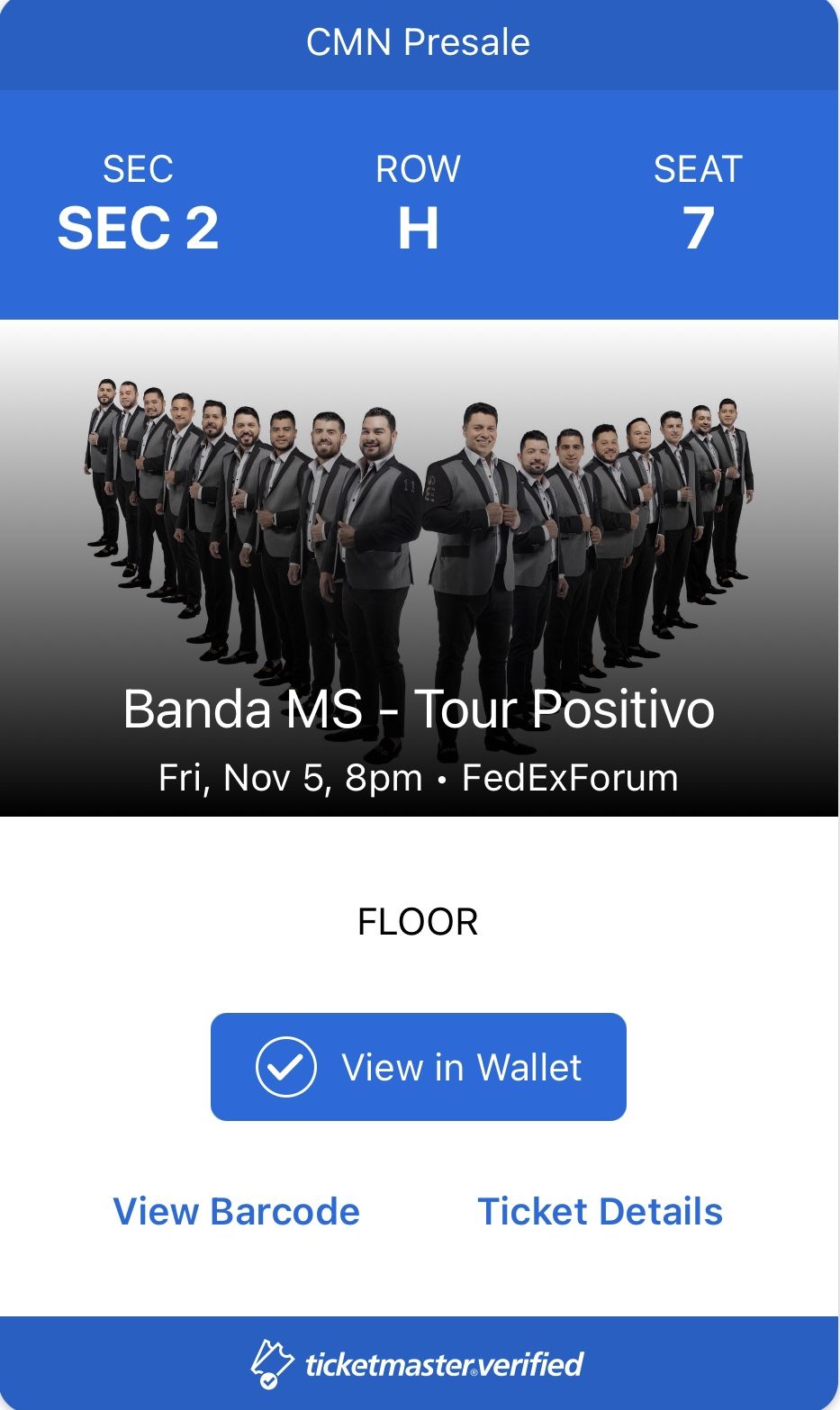 Banda MS - Tour Positivo Ticket