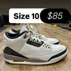 Jordan Retro 3s Cement Grey Size 10 Men 