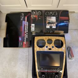 2.1 Inch Touch Screen Android 12.0 Car Stereo Radio for Bentley Continental GT, Flying Spur 2005-2012, 4+64G Light Walnut.