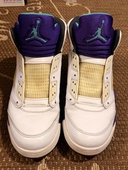 Air Jordan 5 Grape White Purple Sneakers