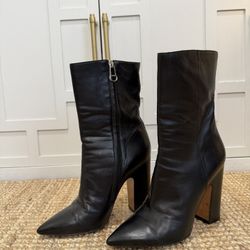 Maison Martin Margiela Black Leather Women's Boots