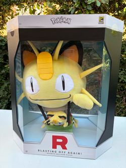 Pokemon SDCC 2026 Jazwares MEOWTH HOT AIR BALLOON Plush Exclusive IN HAND.