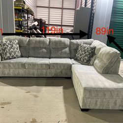 Beige 2pc Lonoke Sectional By Ashleys (DELIVERY AVAILABLE)