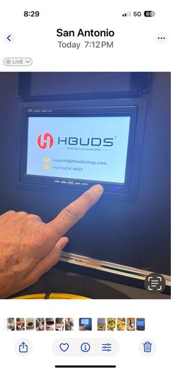 HBUDS Self Leveling Sewer Pipe Camera Inspection System with 9 Inch Screen