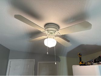 White ceiling fan