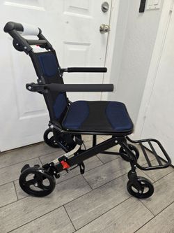 VEVOR Wheelchair, Aluminum Alloy Ultra-Lightweight Transport Chair