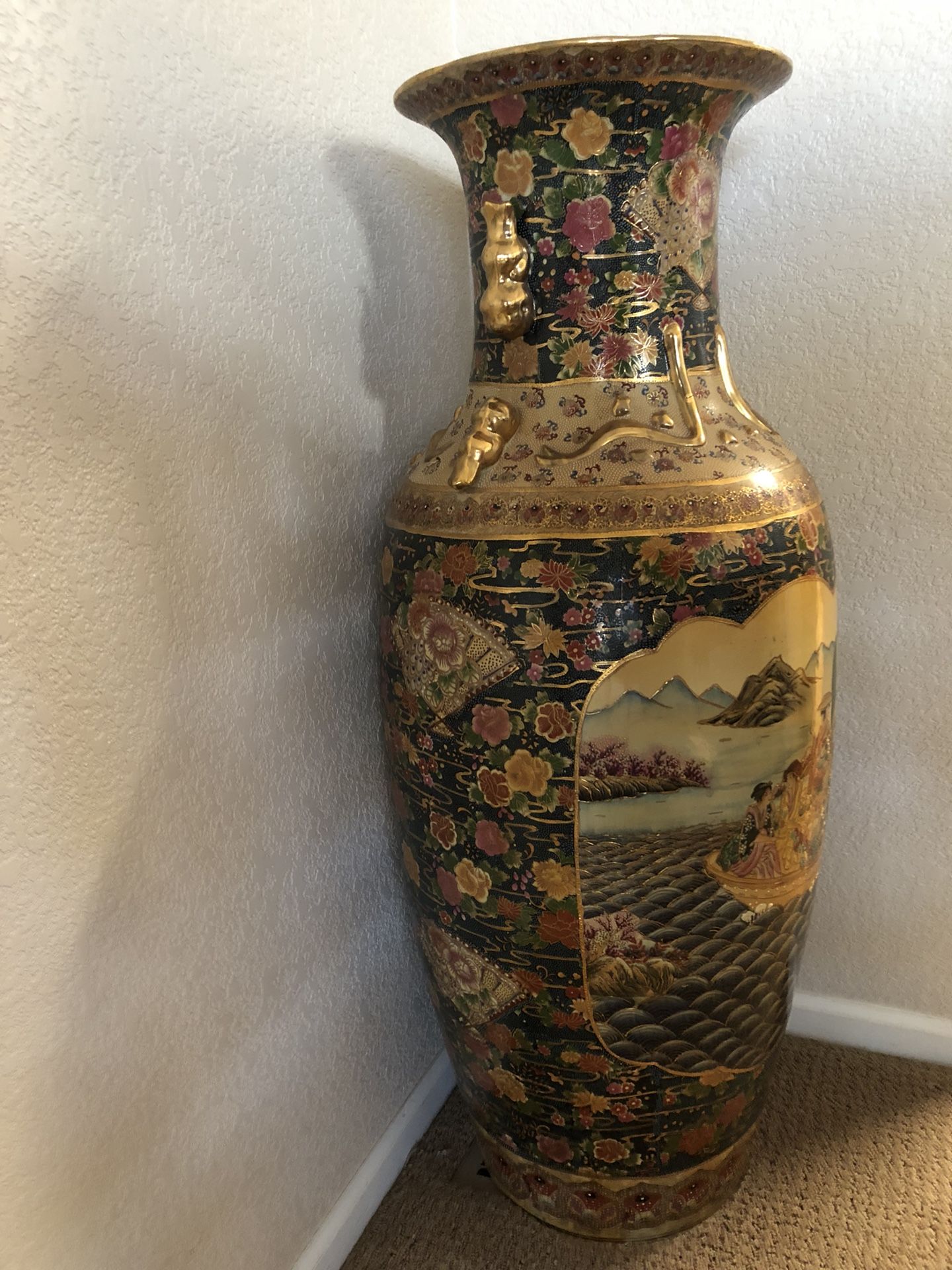 Extra Large Oriental Floor Vase 48”